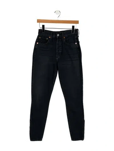 Pre-owned Re/done High-rise Skinny Leg Jeans In Blue