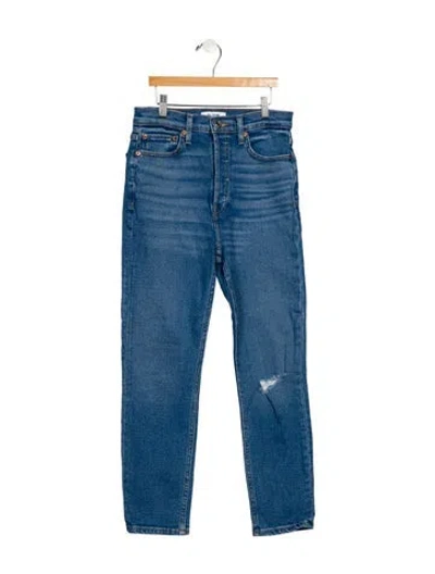 Pre-owned Re/done High-rise Skinny Leg Jeans In Blue