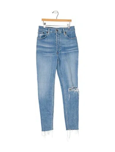 Pre-owned Re/done High-rise Skinny Leg Jeans In Blue