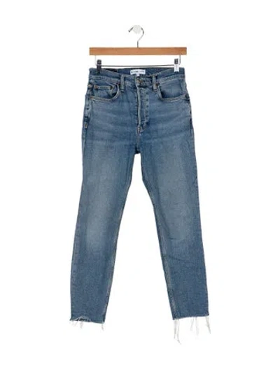 Pre-owned Re/done High-rise Skinny Leg Jeans In Blue