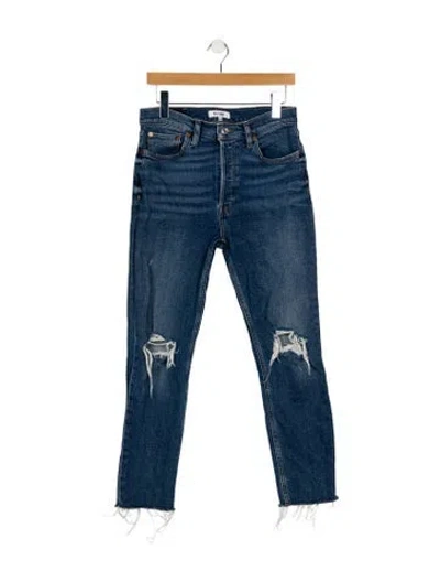 Pre-owned Re/done High-rise Skinny Leg Jeans In Blue