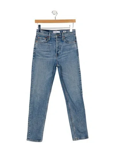 Pre-owned Re/done High-rise Skinny Leg Jeans In Blue