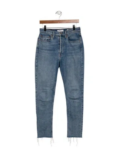 Pre-owned Re/done High-rise Skinny Leg Jeans In Blue