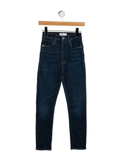 Pre-owned Re/done High-rise Skinny Leg Jeans In Blue