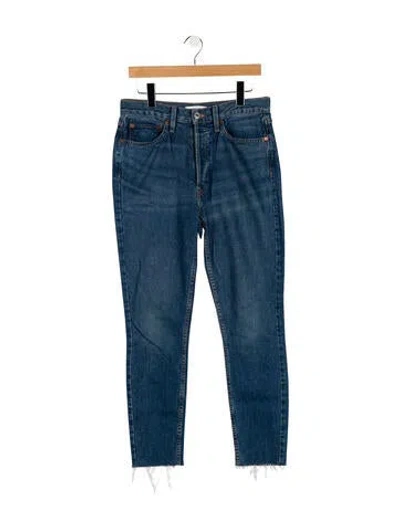 Pre-owned Re/done High-rise Skinny Leg Jeans In Blue