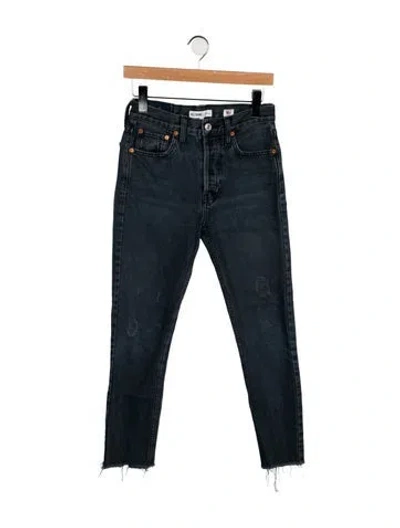 Pre-owned Re/done High-rise Skinny Leg Jeans In Blue