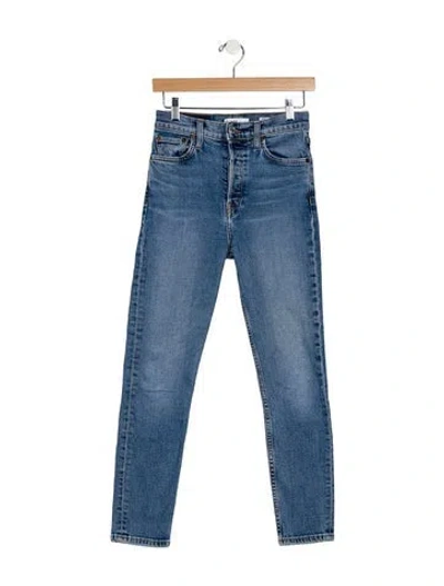 Pre-owned Re/done High-rise Skinny Leg Jeans In Blue