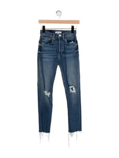 Pre-owned Re/done High-rise Skinny Leg Jeans In Blue