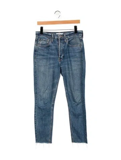 Pre-owned Re/done High-rise Skinny Leg Jeans In Blue