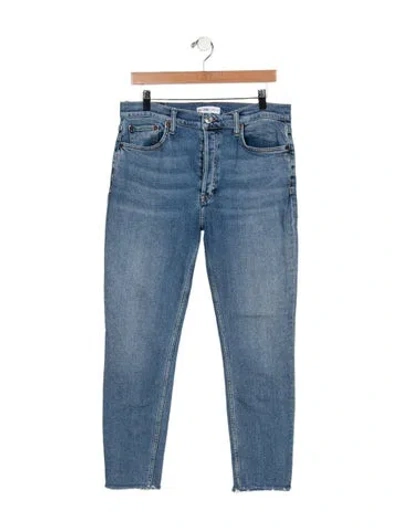 Pre-owned Re/done High-rise Skinny Leg Jeans In Blue