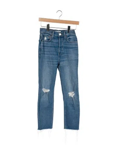 Pre-owned Re/done High-rise Skinny Leg Jeans In Blue