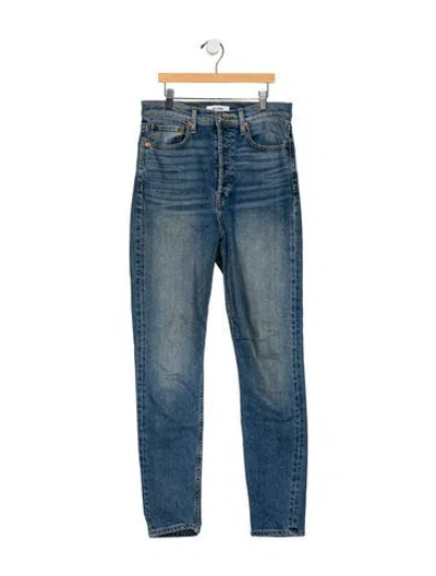 Pre-owned Re/done High-rise Skinny Leg Jeans In Blue