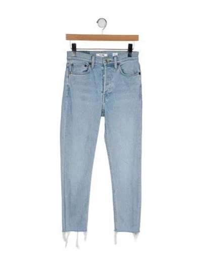 Pre-owned Re/done High-rise Skinny Leg Jeans In Blue