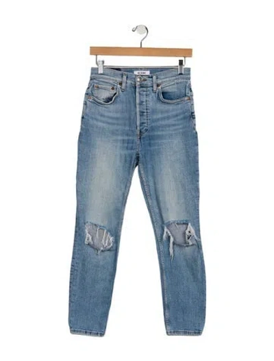 Pre-owned Re/done High-rise Skinny Leg Jeans In Blue