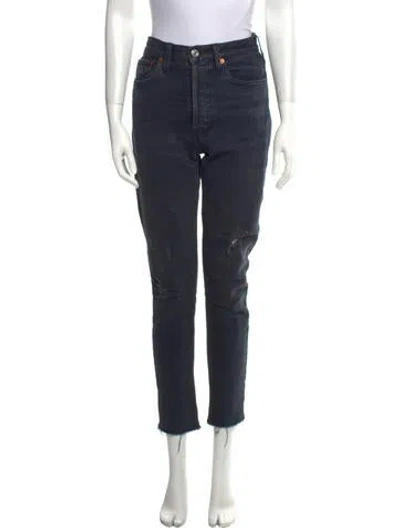 Pre-owned Re/done High-rise Skinny Leg Jeans In Blue