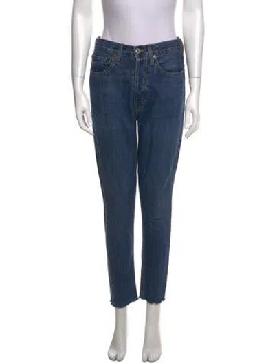 Pre-owned Re/done High-rise Skinny Leg Jeans In Blue