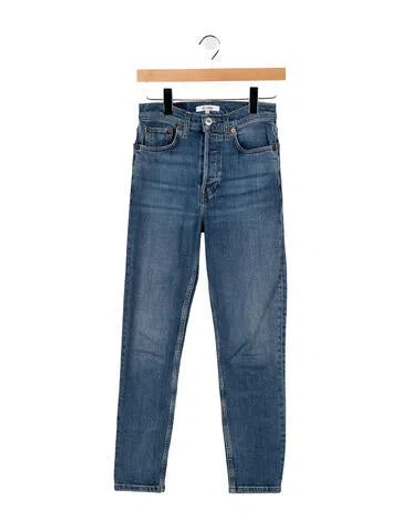 Pre-owned Re/done High-rise Skinny Leg Jeans In Blue