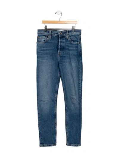 Pre-owned Re/done High-rise Skinny Leg Jeans In Blue