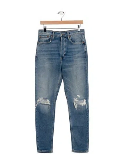 Pre-owned Re/done High-rise Skinny Leg Jeans In Blue