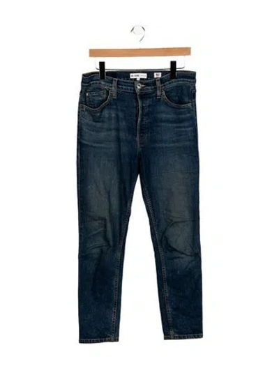 Pre-owned Re/done High-rise Skinny Leg Jeans In Blue