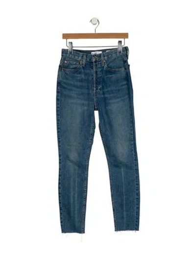 Pre-owned Re/done High-rise Skinny Leg Jeans In Blue