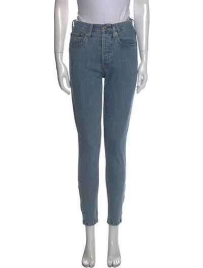 Pre-owned Re/done High-rise Skinny Leg Jeans In Blue