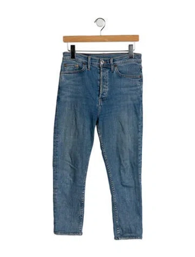 Pre-owned Re/done High-rise Skinny Leg Jeans In Blue