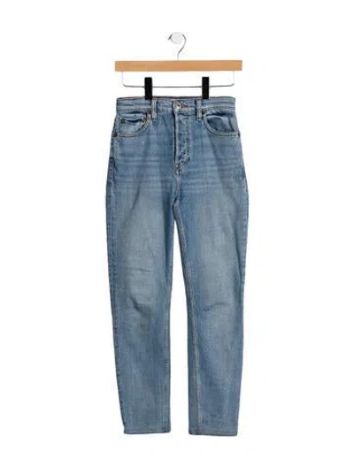 Pre-owned Re/done High-rise Skinny Leg Jeans In Blue