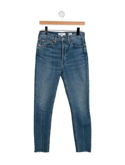 Pre-owned Re/done High-rise Skinny Leg Jeans In Blue