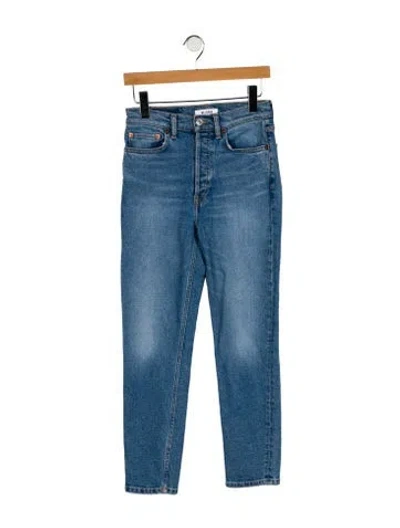 Pre-owned Re/done High-rise Skinny Leg Jeans In Blue
