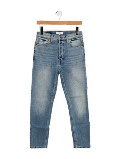 Pre-owned Re/done High-rise Skinny Leg Jeans In Blue