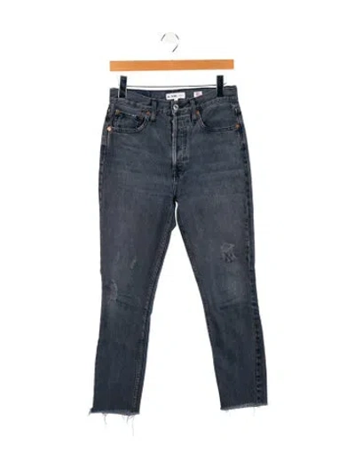 Pre-owned Re/done High-rise Skinny Leg Jeans In Blue