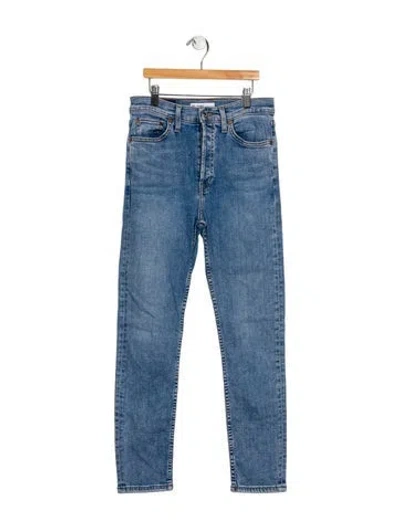 Pre-owned Re/done High-rise Skinny Leg Jeans In Blue