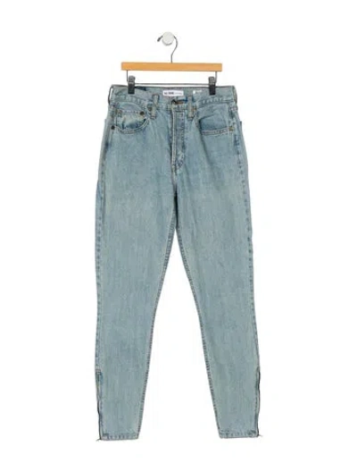Pre-owned Re/done High-rise Skinny Leg Jeans In Blue