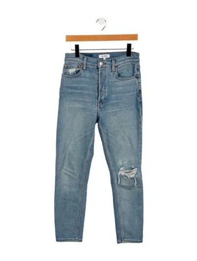 Pre-owned Re/done High-rise Skinny Leg Jeans In Blue