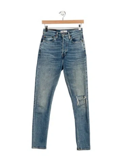 Pre-owned Re/done High-rise Skinny Leg Jeans In Blue