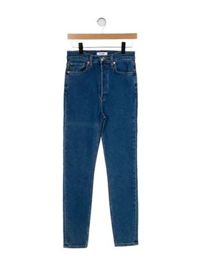 Pre-owned Re/done High-rise Skinny Leg Jeans In Blue