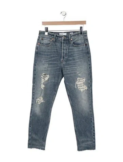 Pre-owned Re/done High-rise Skinny Leg Jeans In Blue