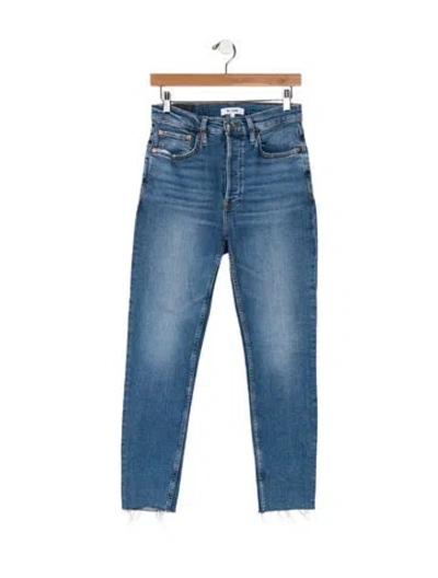 Pre-owned Re/done High-rise Skinny Leg Jeans In Blue