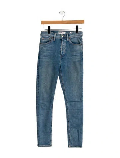 Pre-owned Re/done High-rise Skinny Leg Jeans In Blue