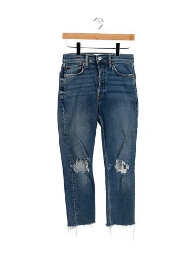 Pre-owned Re/done High-rise Skinny Leg Jeans In Blue