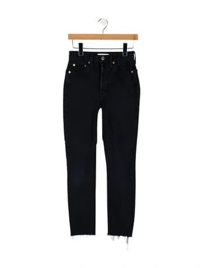 Pre-owned Re/done High-rise Skinny Leg Jeans In Blue