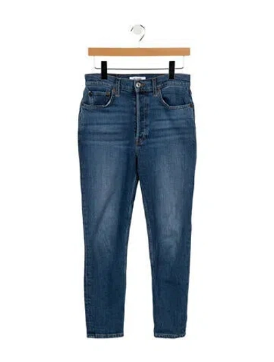 Pre-owned Re/done High-rise Skinny Leg Jeans In Blue