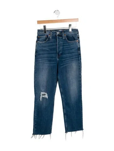 Pre-owned Re/done High-rise Skinny Leg Jeans In Blue