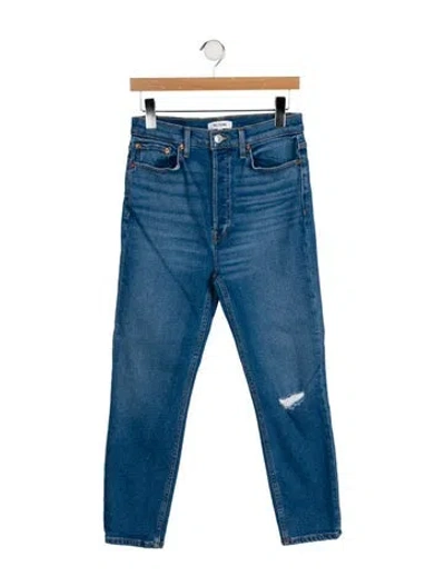 Pre-owned Re/done High-rise Skinny Leg Jeans In Blue