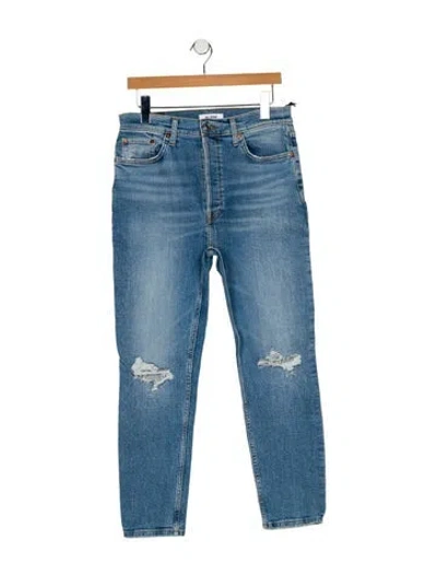 Pre-owned Re/done High-rise Skinny Leg Jeans In Blue