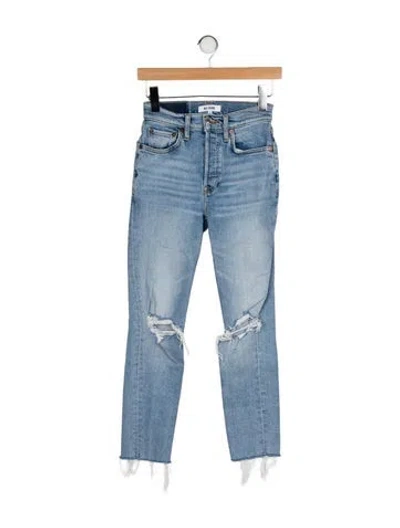 Pre-owned Re/done High-rise Skinny Leg Jeans In Blue
