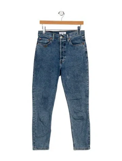 Pre-owned Re/done High-rise Skinny Leg Jeans In Blue