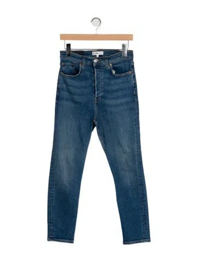 Pre-owned Re/done High-rise Skinny Leg Jeans In Blue