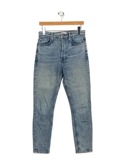 Pre-owned Re/done High-rise Skinny Leg Jeans In Blue